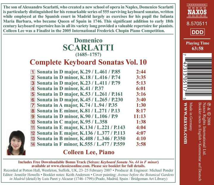 Scarlatti: Complete Keyboard Sonatas, Vol. 10 - Domenico Scarlatti [Audio CD]