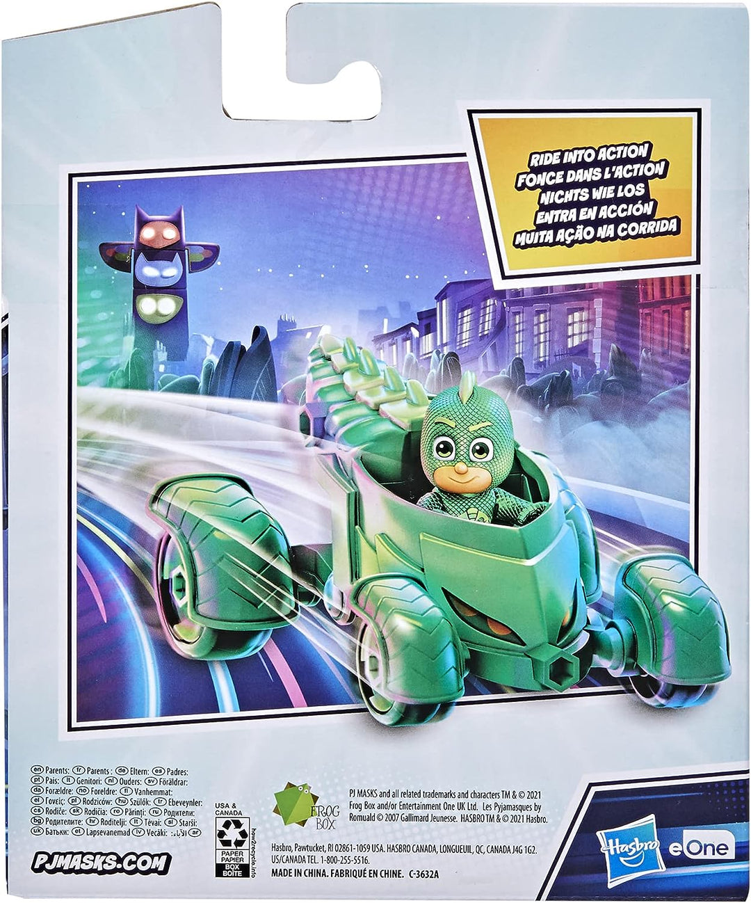 PJ MASKS F2130 Mobile Preschool Toy, Car with Gekko Action Figure for Kids Ages 3 and Up