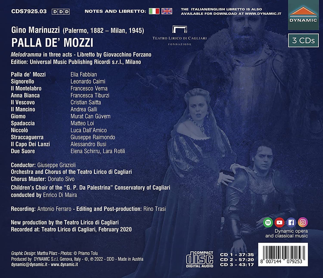 Marinuzzi: Palla De Mozzi [Various] [Dynamic: CDS7925] [Audio CD]