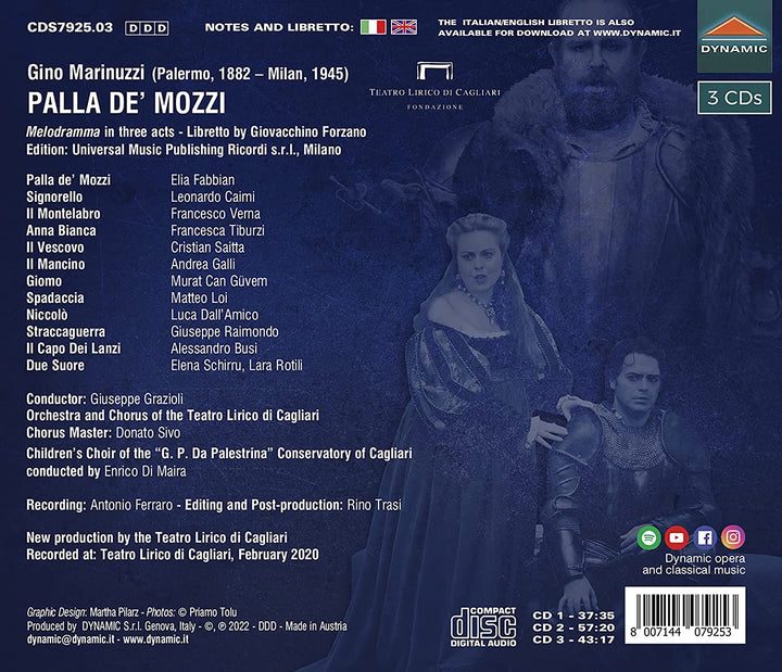 Marinuzzi: Palla De Mozzi [Various] [Dynamic: CDS7925] [Audio CD]