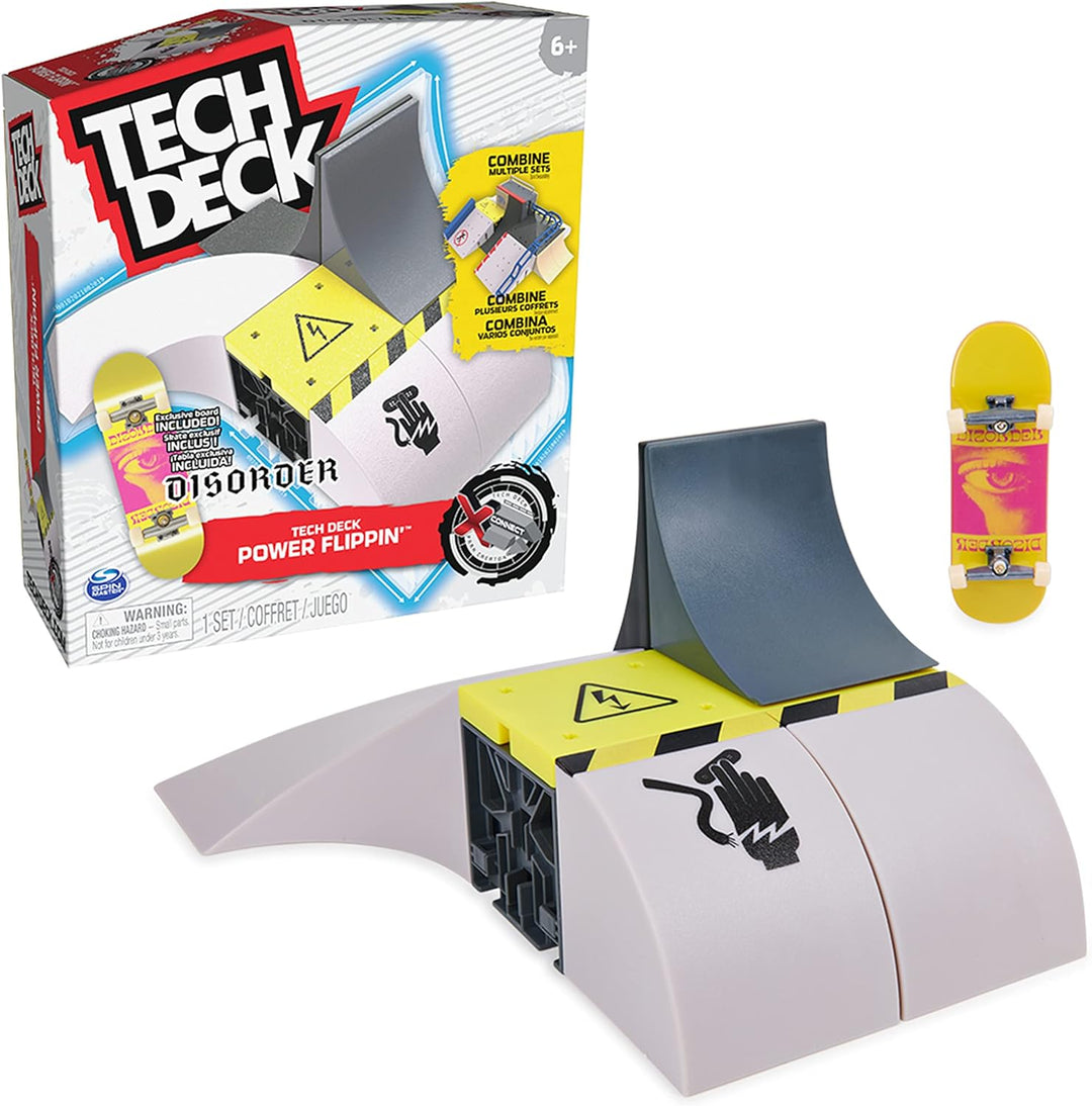 Tech Deck, Power Flippin, X-Connect Park Creator, Customisable and Buildable Ramp Set with Exclusive Fingerboard