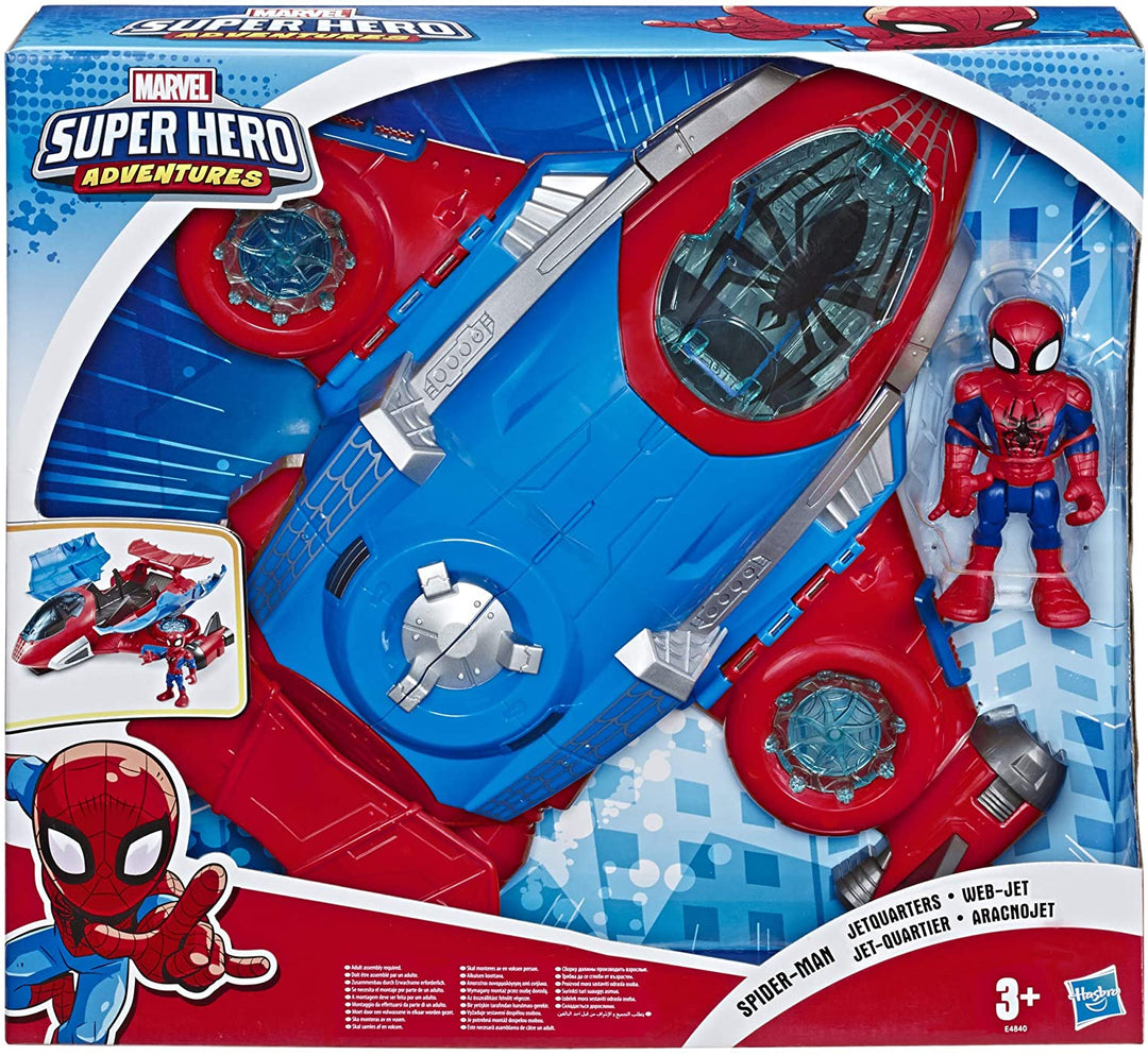 Playskool Heroes Marvel Super Hero Adventures Spider Man Jet Quarters