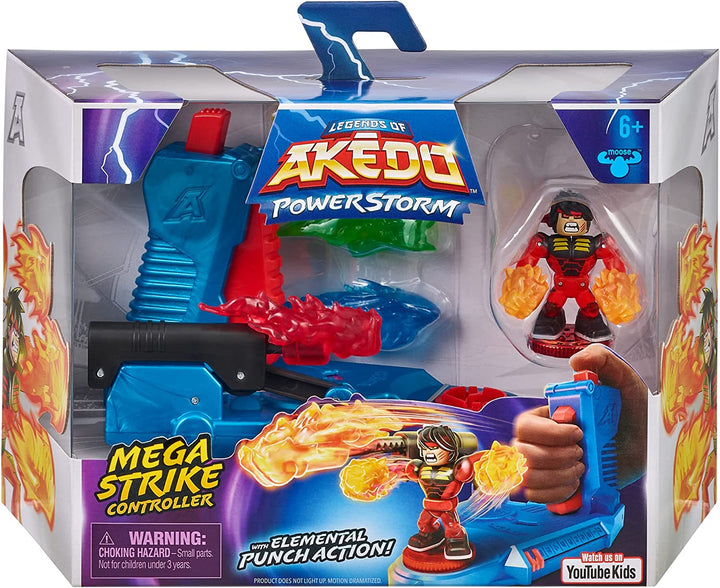 Legends of Akedo: Powerstorm Mega Strike Controller with Exclusive Fire Strike Chux Turbo Warrior Figure