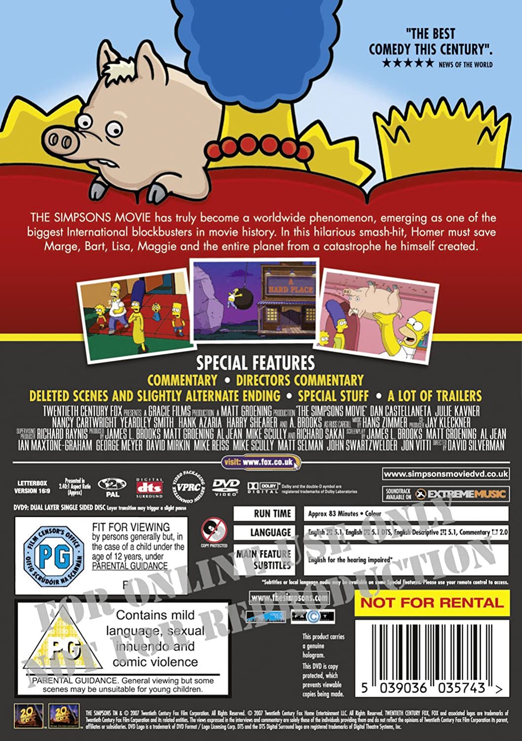 The Simpsons Movie [2007] - Comedy/Adventure [DVD]