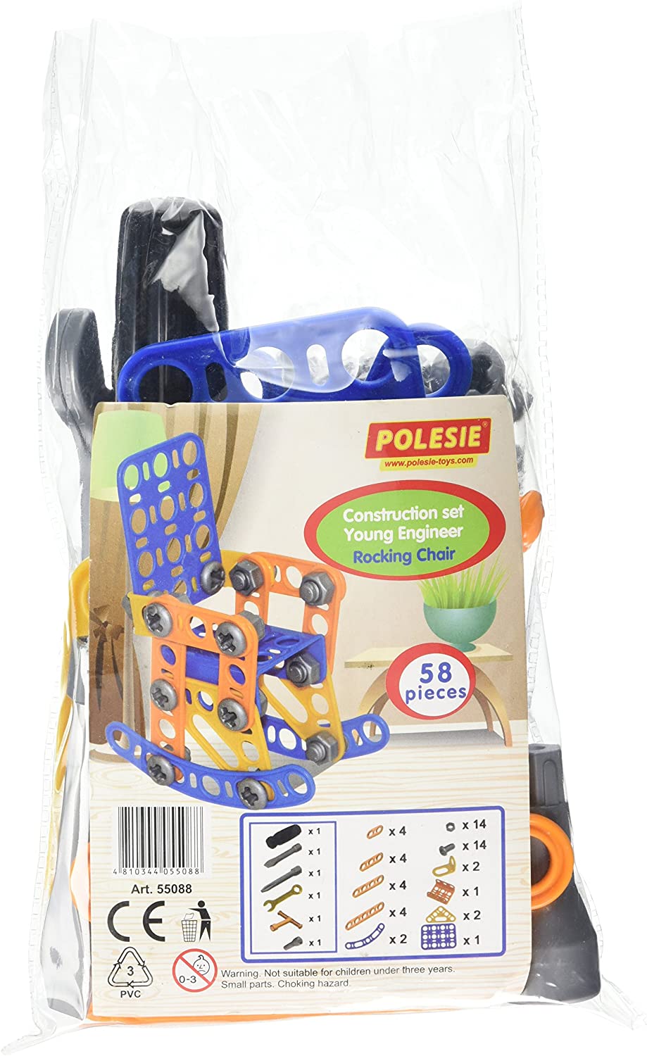 Polesie Polesie55088 Set-Jeune Ingénieur Rocking Chair Construction Toy Set-58
