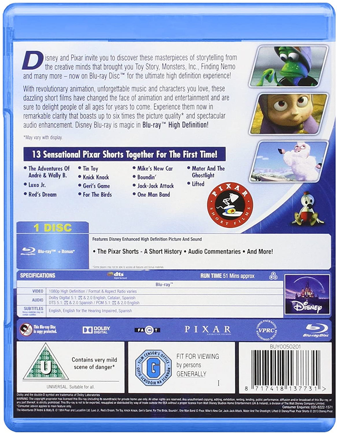La collection de courts métrages Pixar [Blu-ray]