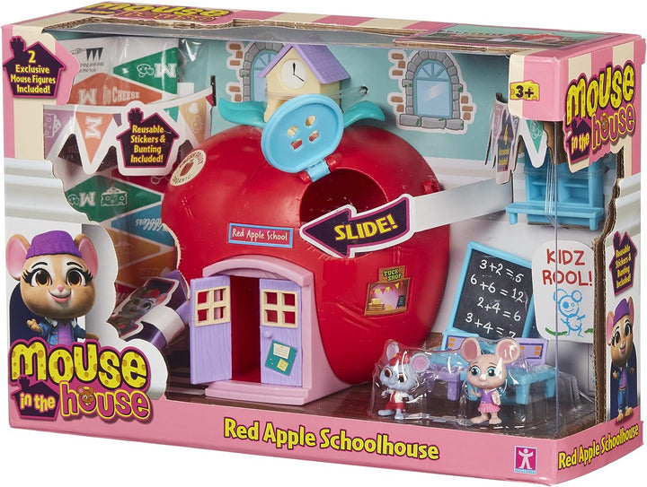 Character Options 07393 Millie & Friends Mouse in The Red Apple Schoolhouse, Collectable Toys, Playset