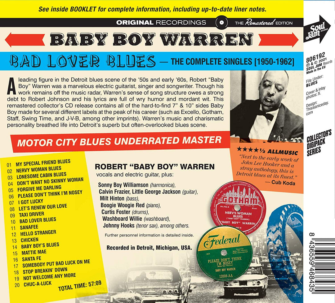 Baby Boy Warren - Bad Lover Blues: The Complete Singles [Audio CD]