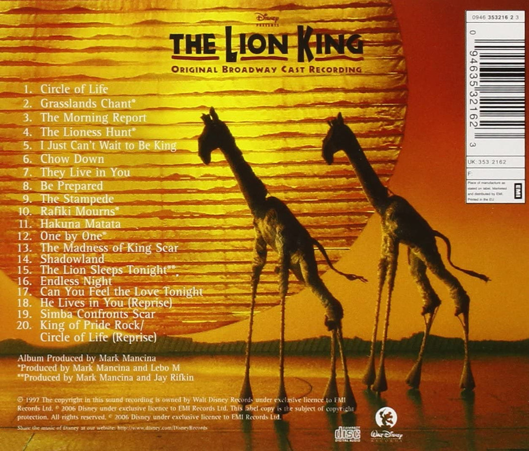 The Lion King: Original Broadway Cast Recording [Audio CD]