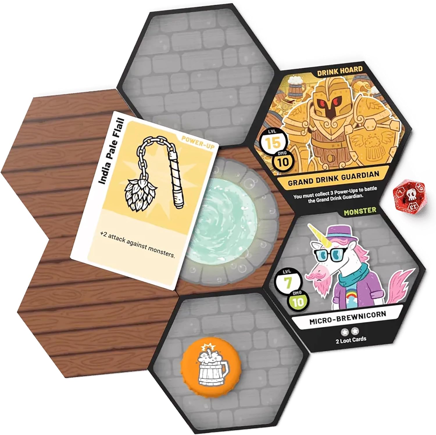 Rollacrit Corp Heroes of Barcadia Board Game (RCHOBBRD-BGRE-STD) 9