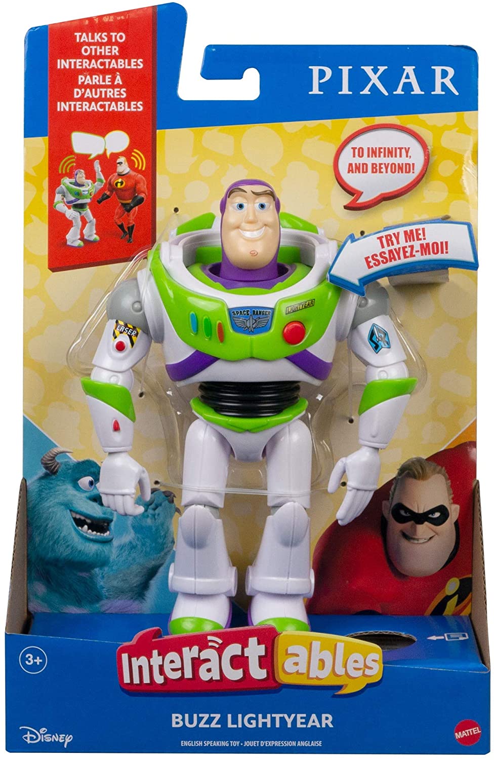 Disney Pixar Interactables Buzz Lightyear Talking Action Figure