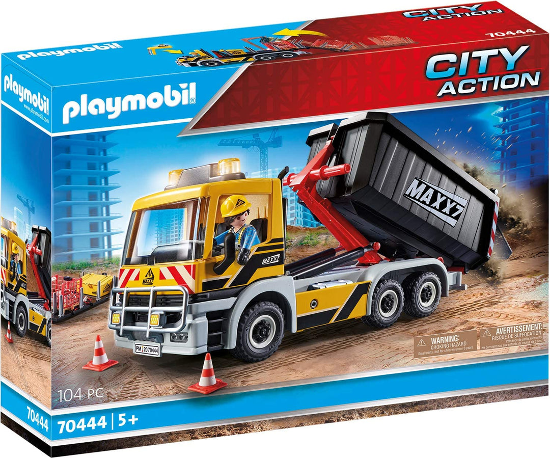 Playmobil 70444 Camion de construction City Action avec remorque basculante, pour les enfants à partir de 5 ans