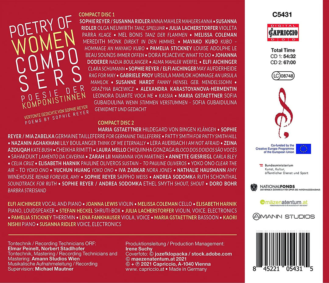 Poetry Of Women Composers [Various] [Capriccio: C5431] [Audio CD]