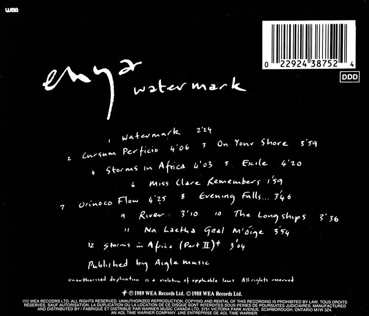 Watermark - Enya [Audio CD]