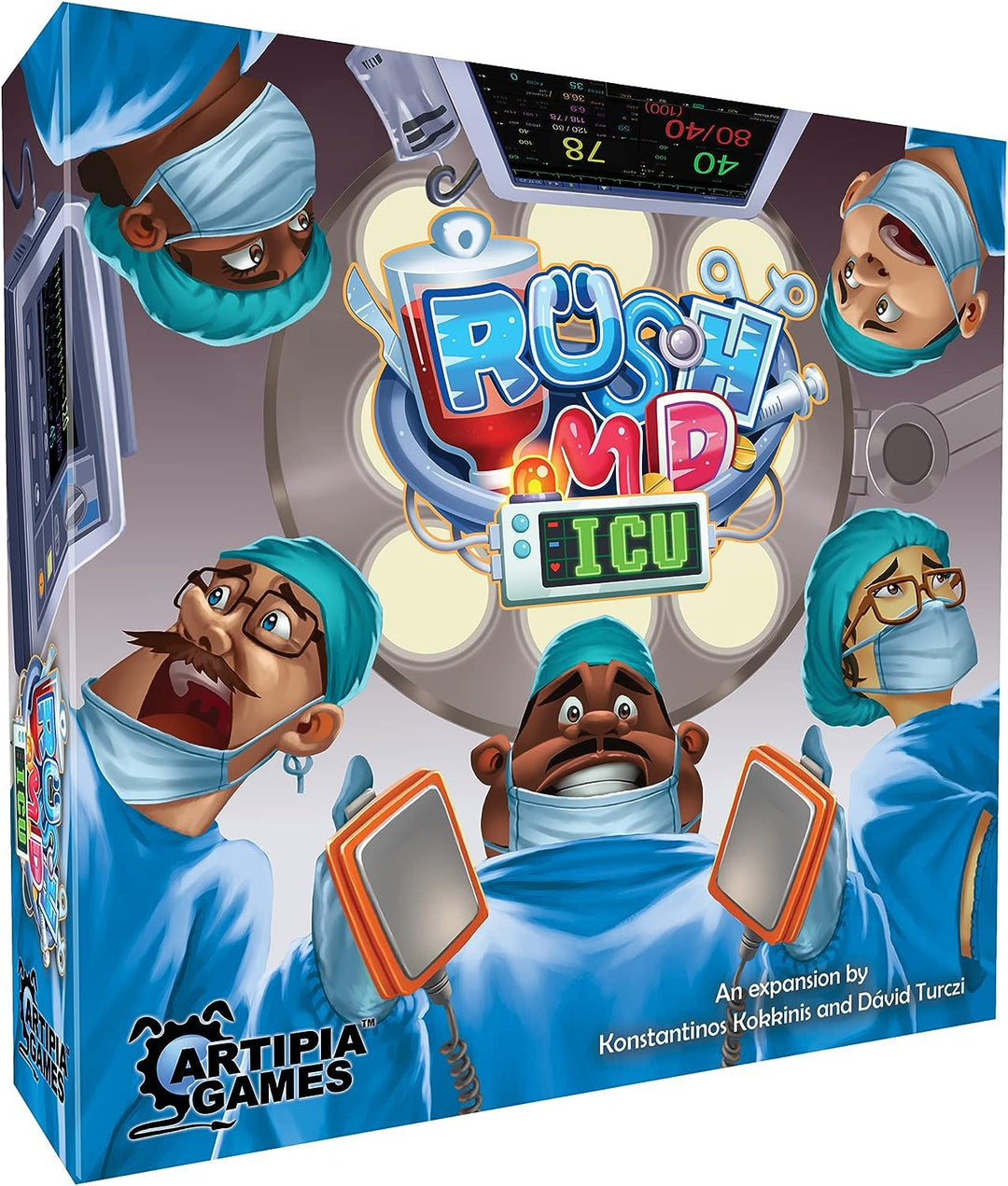 Rush M.D.: ICU Expansion - Artipia Games Cooperative Board Game, Worker Placement
