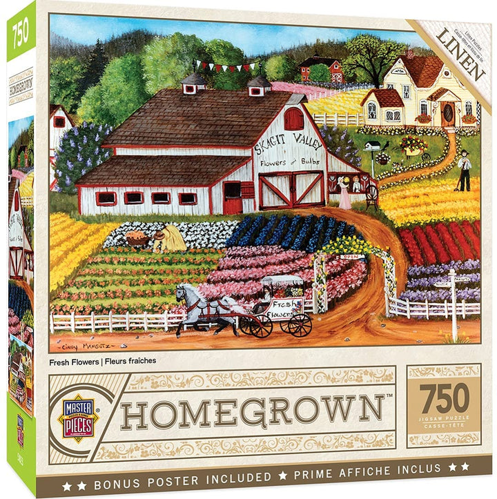 MasterPieces 31801 Homegrown Fresh Flowers Puzzle, Multicolored, 18"x24"