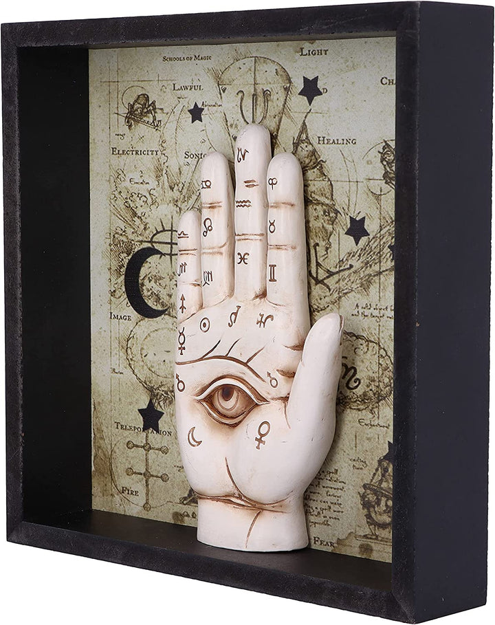 Nemesis Now Palmistry Companion Framed Chiromancy Wall Mounted Art, Off-White, 2