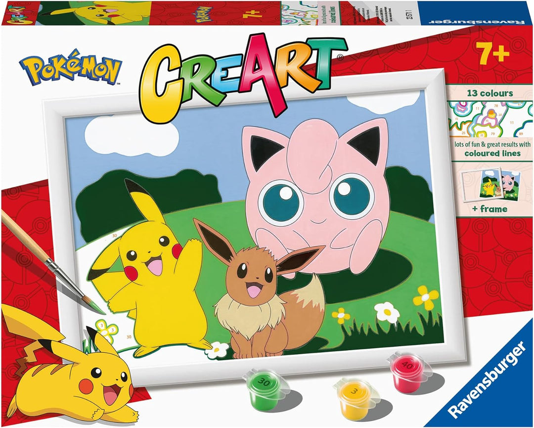 Ravensburger CreArt Pokemon Classics Paint By Numbers Kits for Children & Adults Ages 7 Years Up - Kids Craft Set