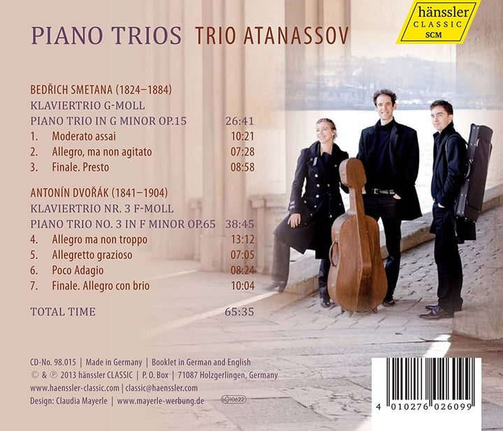 Trio Atanassov - Dvorak: Piano Trio No.3 [Trio Atanassov] [Hanssler Classic: 98.015] [Audio CD]