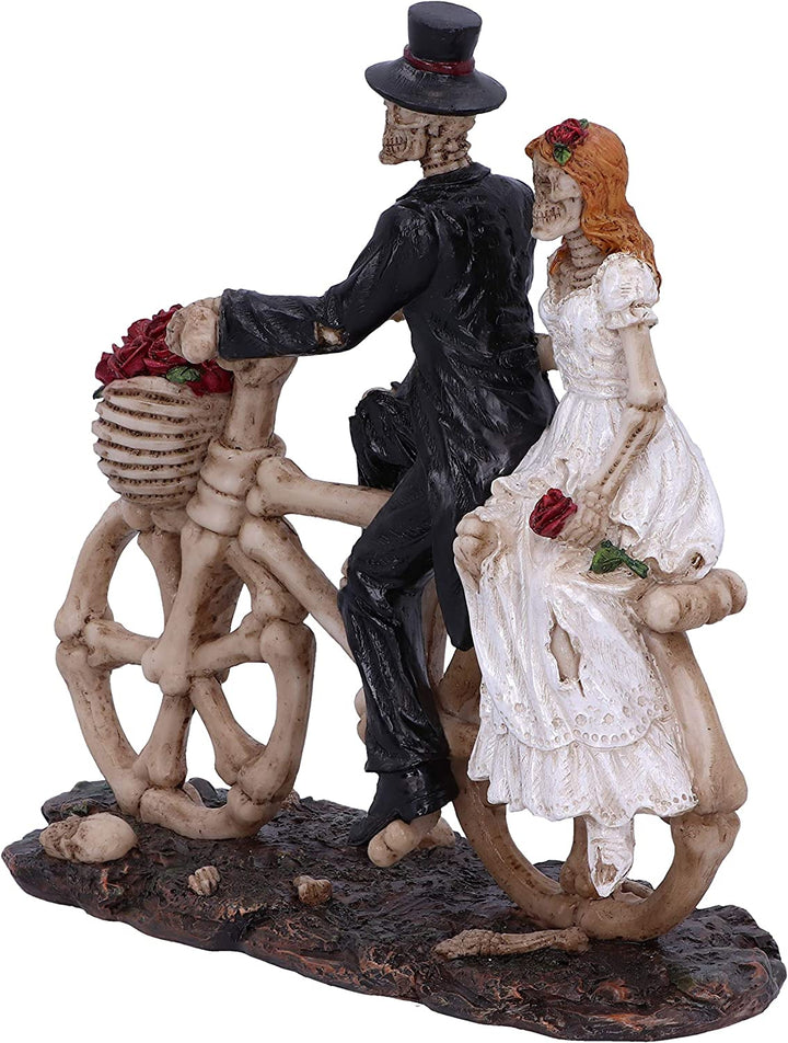 Nemesis Now Hitch Bicycle Riding Skeleton Lovers Wedding Figurine, Natural, 14.5