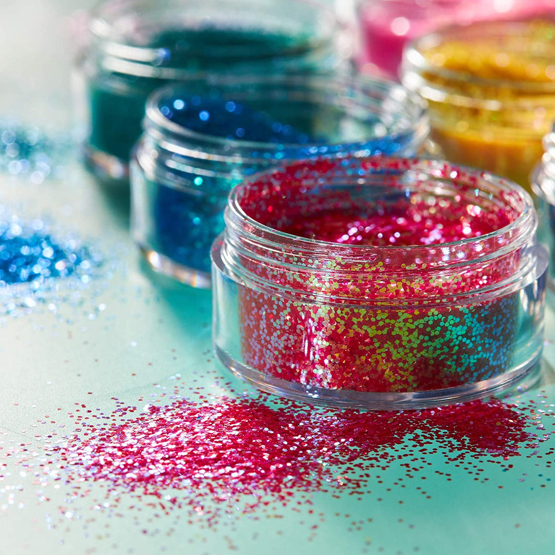 Iridescent Glitter Shakers by Moon Glitter - White - Cosmetic Festival Makeup Glitter for Face, Body, Nails, Hair, Lips - 5g