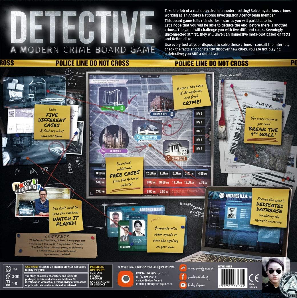 Portal Games POG1375 Detective: A Modern Crime Board Game, Multicoloured