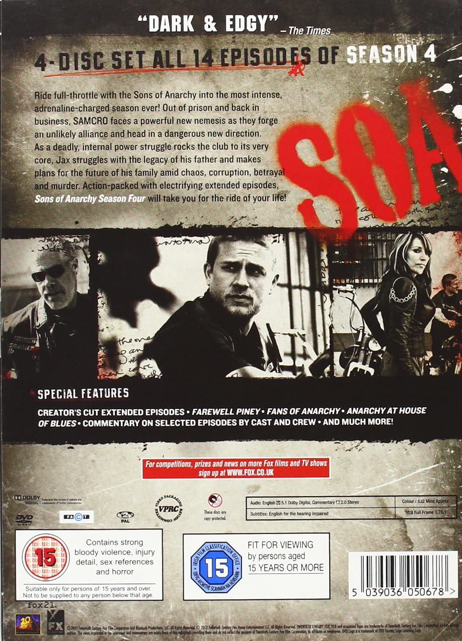 Sons of Anarchy - Season 4 [DVD]