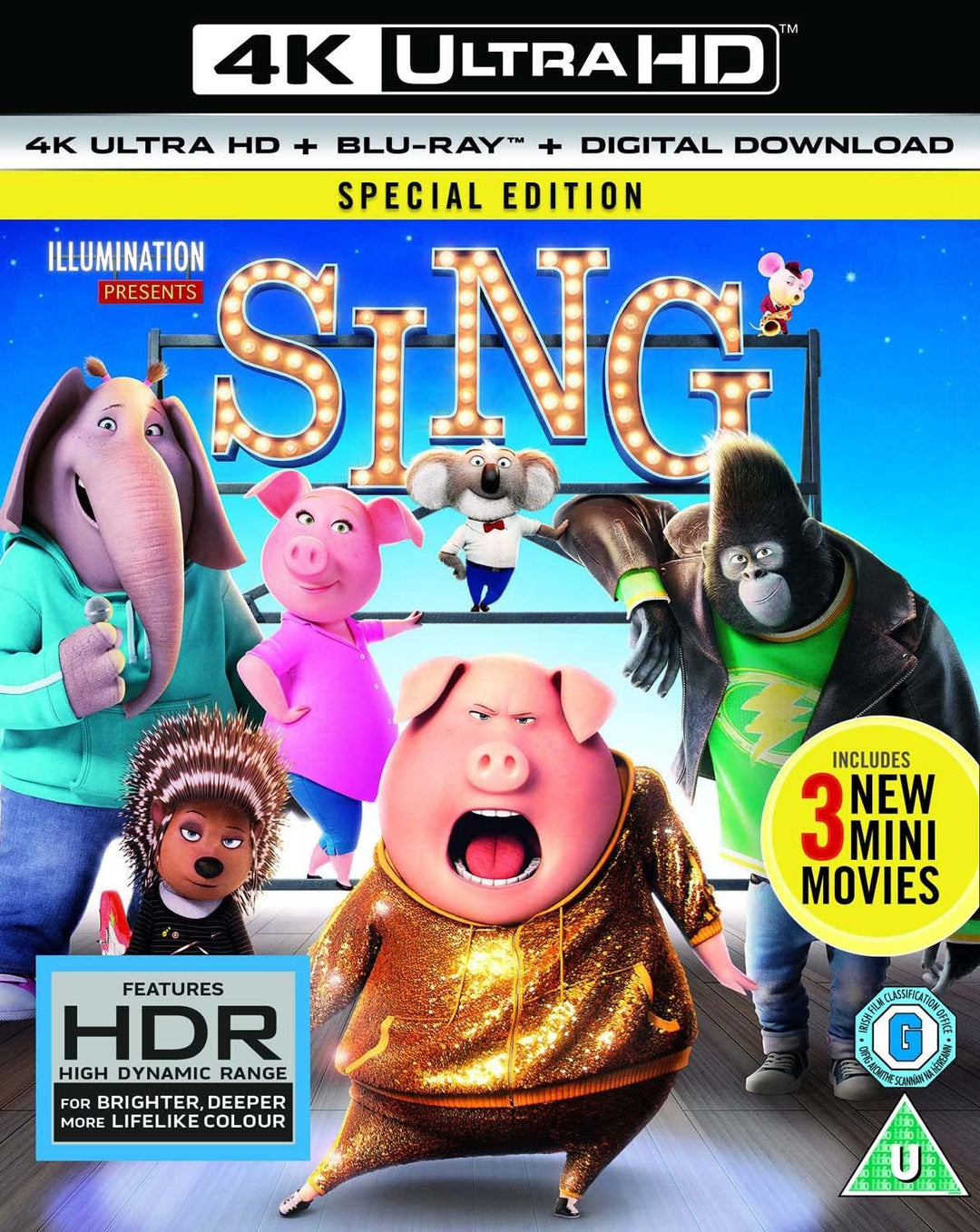 Sing [4K UHD] [2017] - Family/Musical [Blu-ray]