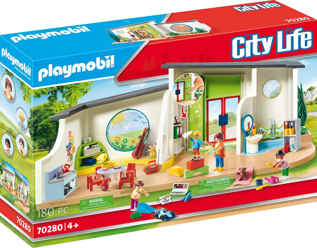 Playmobil 70280 City Life Garderie préscolaire arc-en-ciel, pour les enfants à partir de 4 ans