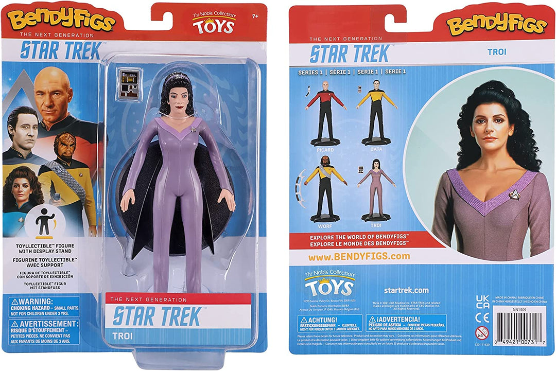 The Noble Collection Star Trek Bendyfigs Troi - 7.5in (19cm) Noble Toys Bendable