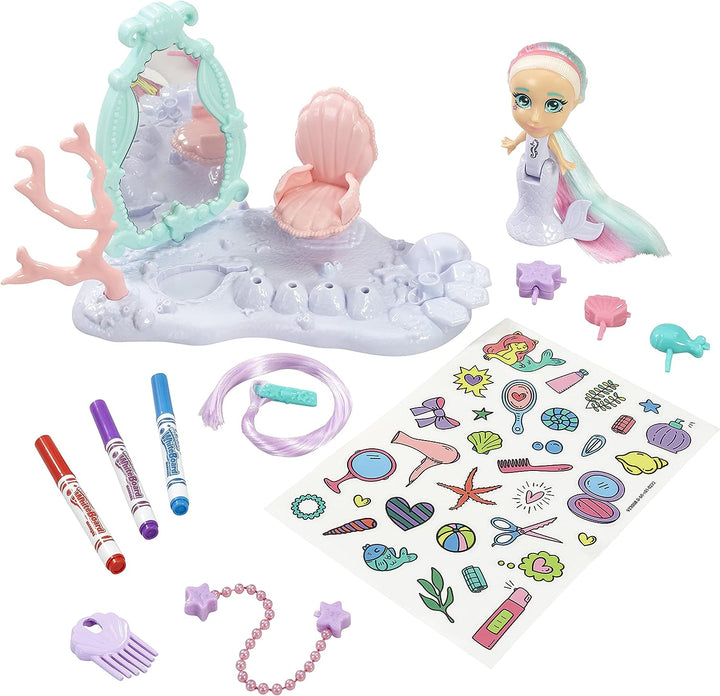 CRAYOLA Colour 'n' Style Mermaid Friends: Hair Braiding Salon Playset