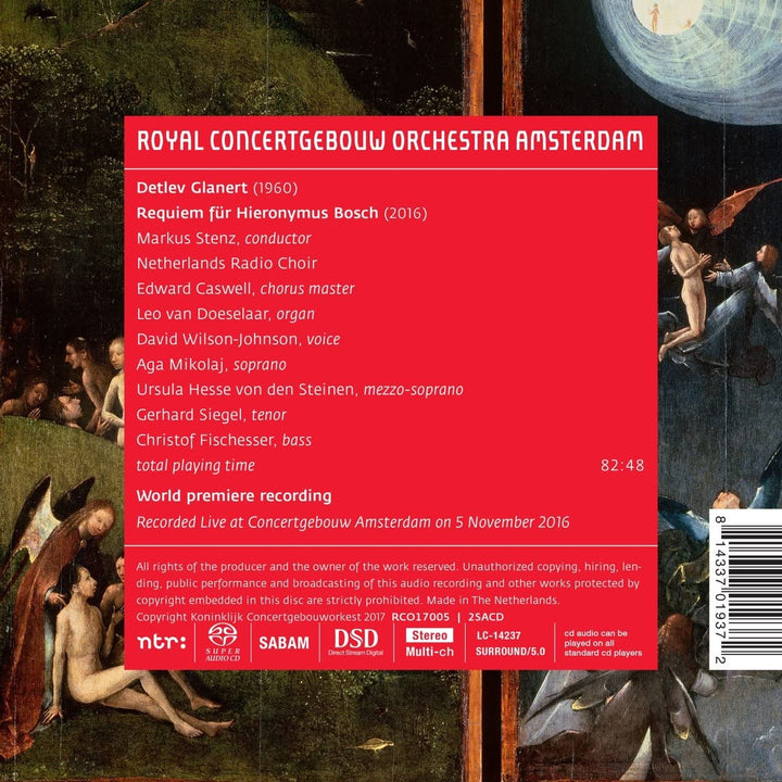 Detlev Glanert: Requiem for Hieronymus Bosch [Audio CD]