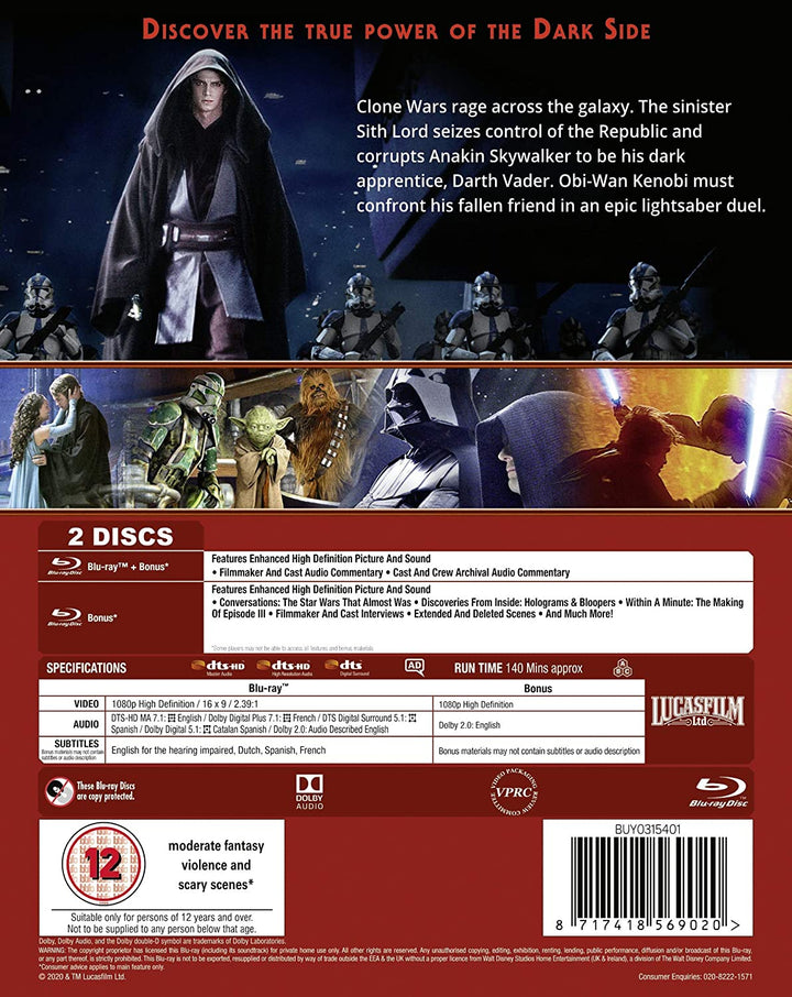 Star Wars Episode III: Revenge of the Sith - Sci-fi [Blu-ray]