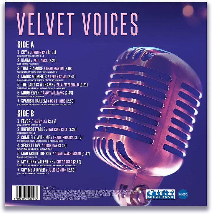 20th Century Velvet Voices - Various,180 Gram, 12”LP Record, Label: MUSICBANK [Vinyl]