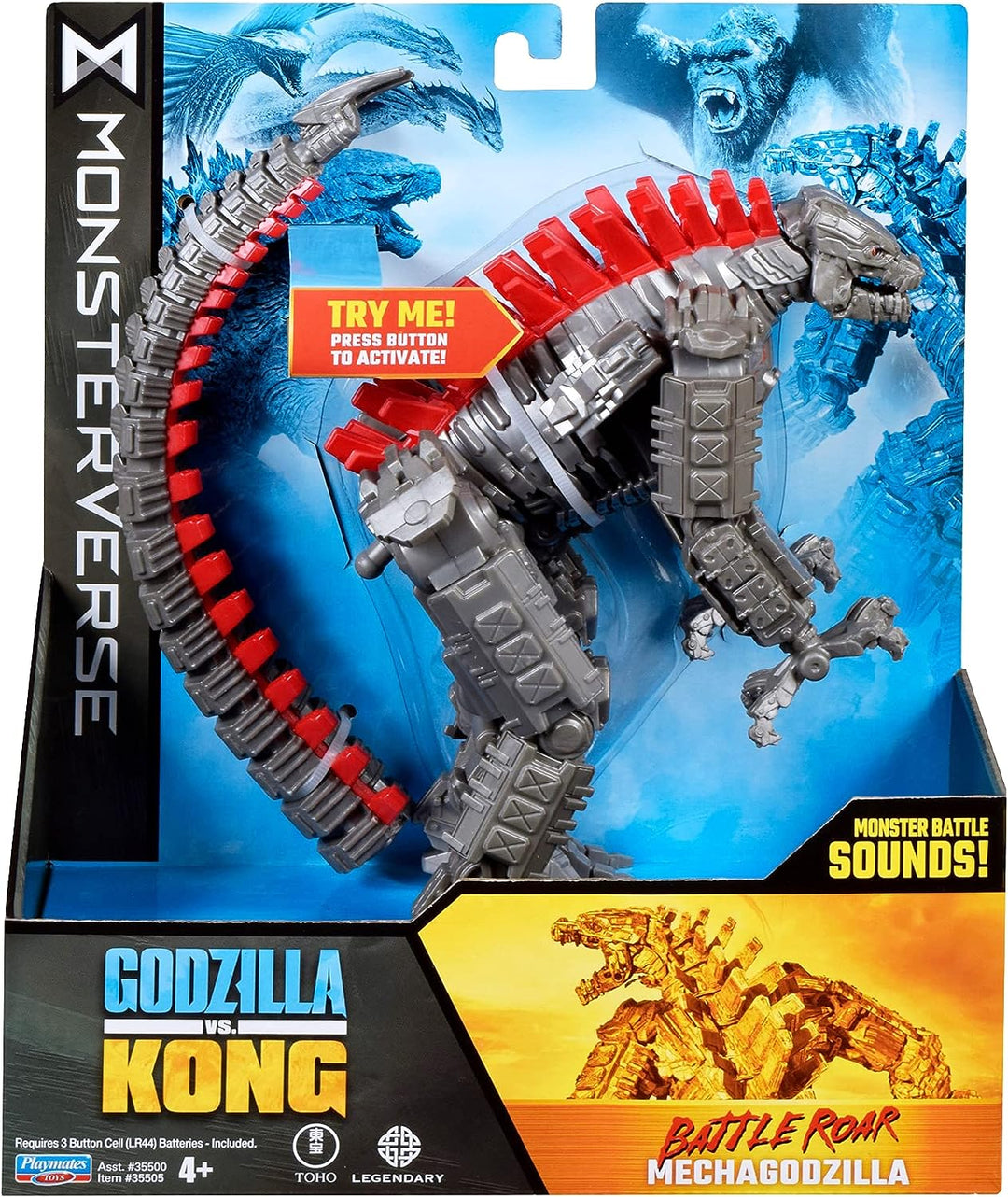 MonsterVerse MNG10000 Godzilla vs Kong 7' Deluxe Figures with Sounds-Battle Roar Sounds