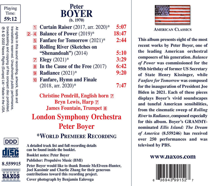 London Symphony Orchestra - Boyer: Balance Of Power [London Symphony Orchestra; Peter Boyer] [Naxos: 8559915]