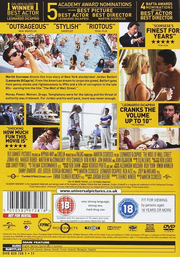 The Wolf of Wall Street [2013] - Drama/Dark comedy [DVD]
