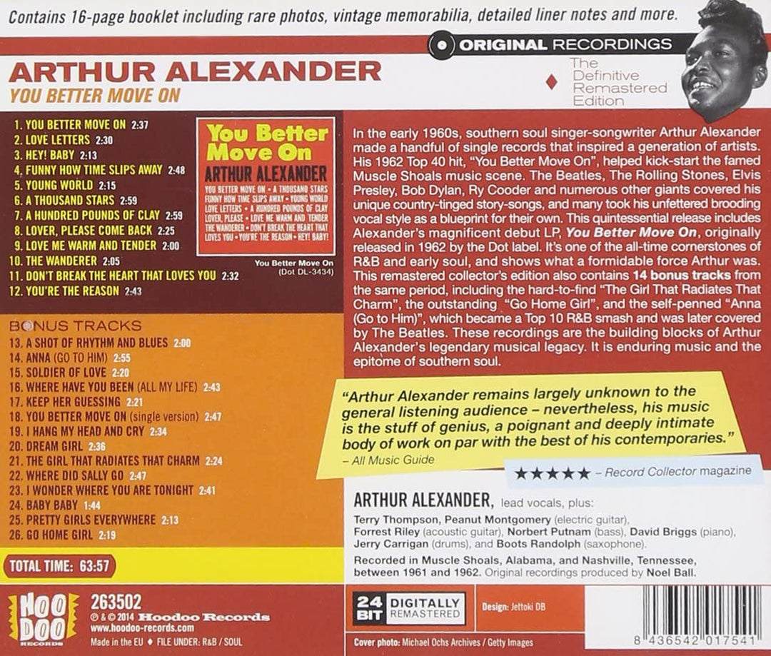 Arthur Alexander - You Better Move On [Audio CD]