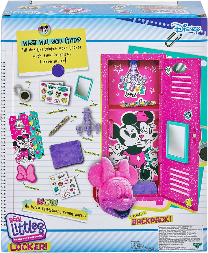 Real Littles 25383 Disney-Minnie Mouse Exclusive Backpack. Customize Your Locker