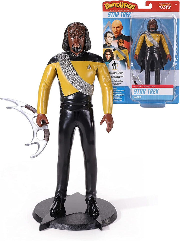 The Noble Collection Star Trek Bendyfigs Worf - 7.5in (19cm) Noble Toys Bendable