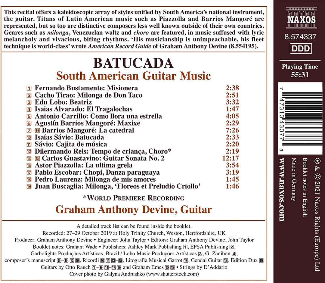 Bustamante/Tirao: Batacuda [Graham Anthony Devine] [Naxos: 8574337] [Audio CD]