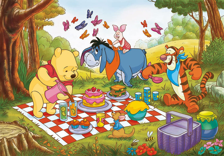 Clementoni - 25232 - Puzzle Supercolor pour enfants - Winnie L&#39;Ourson-3x48 Pièces Disney