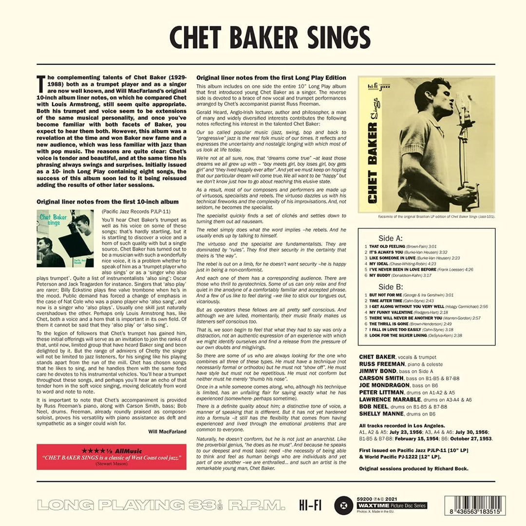 Chet Baker - Chet Baker Sings [Vinyl]