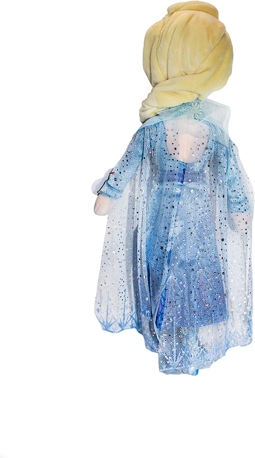 TY T02406 Frozen 2-Disney Princess Queen ELSA W/Sound-Beanie-MED, Multicolored