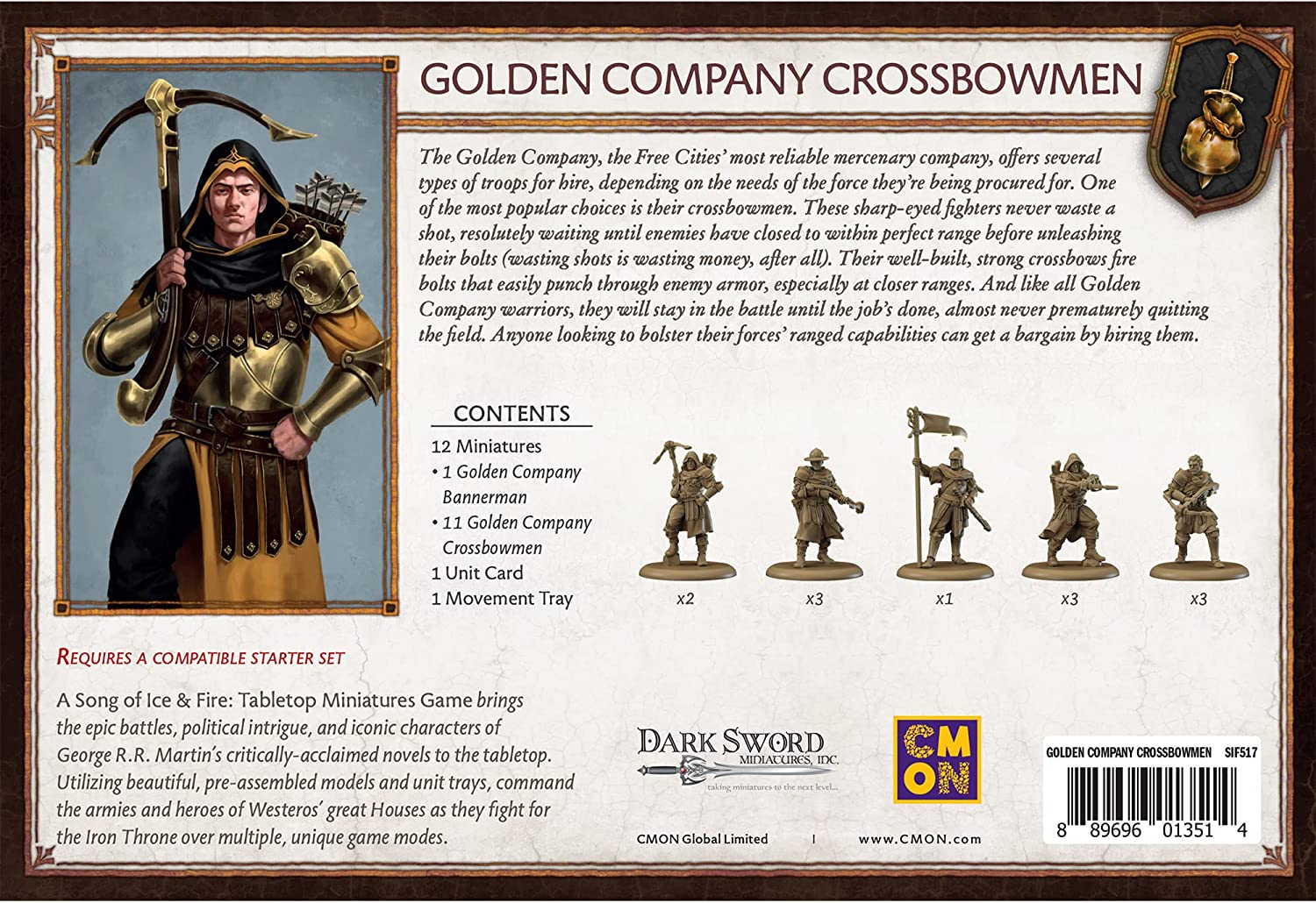 CMON A Song of Ice and Fire Golden Company Crossbowmen Expansion 3