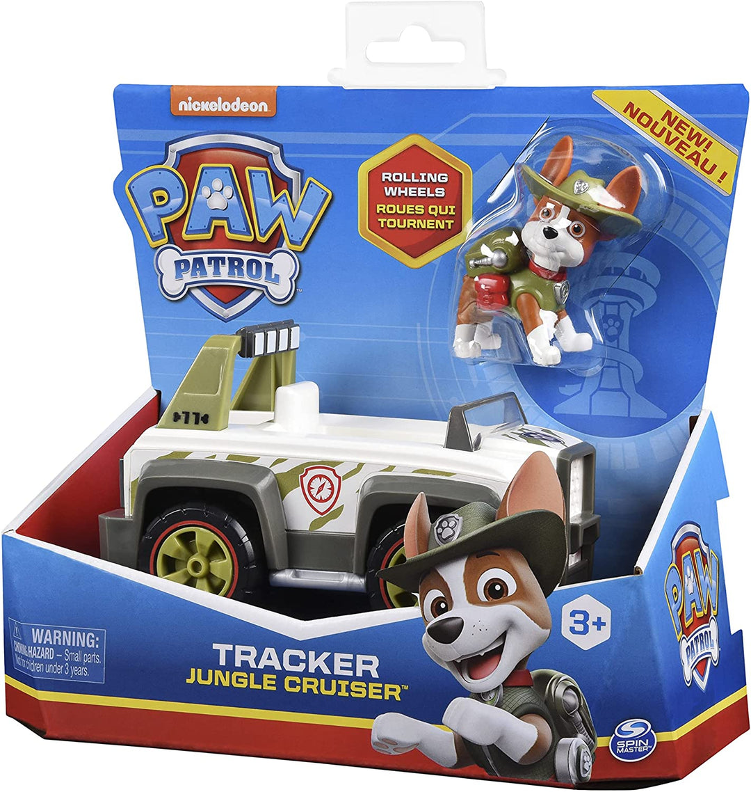 PAW Patrol Tracker’s Jungle Cruiser Vehicle with Collectible Figure, for Kids Ag