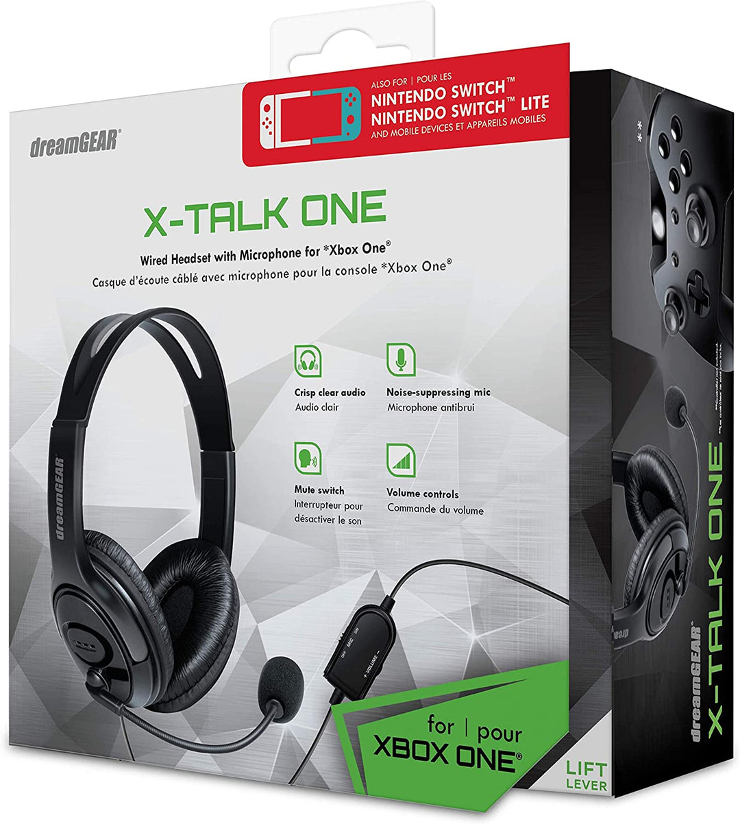 DreamGear DGXB1-6617 Xbox One X-Talk Game Headset - Boom Mic - (Black)