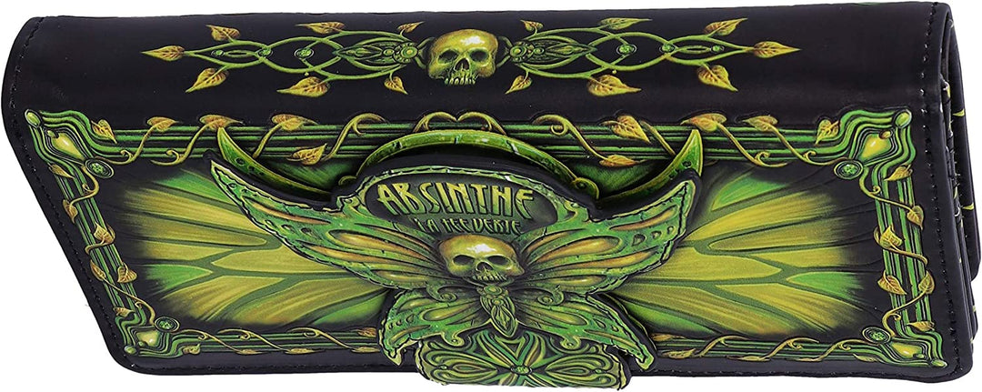 Nemesis Now Absinthe La Fee Verte Green Fairy Embossed Purse, Polyurethane, 18.5