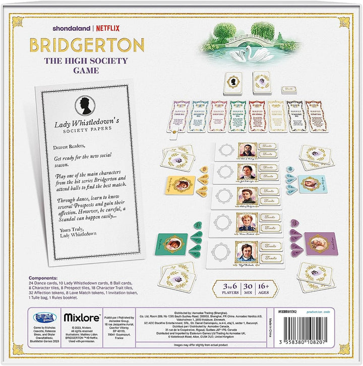 Mixlore Bridgerton High Society Game - 3-6 Player Strategy Board Game (MIXBRI01EN)