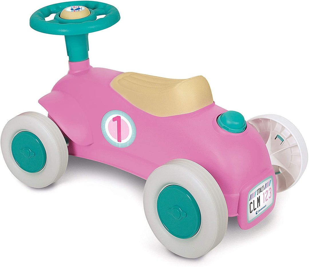 Clementoni 17455 My First Car-Pink Ride on for Toddlers, Ages 12 Months Plus